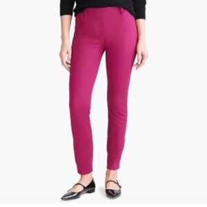 J. Crew Fuchsia Minnie Stretch Chino Twill Knit Cropped Ankle Pants